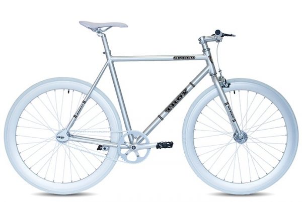 Troy speed fixedgear fiets chroom