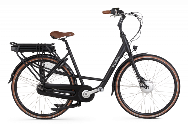 Popal Maeve Fm Elektrische moederfiets 28 inch lage frame fiets 47cm mamafiets Ebike Zwart