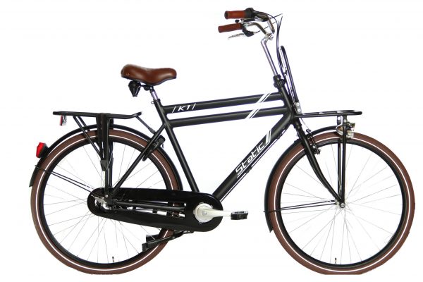 Static K1 Transportfiets Damesfiets N3 versnellingen mat zwart 50cm 57cm