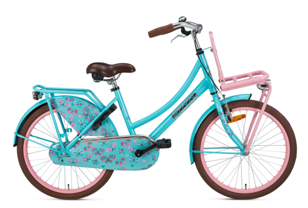 Popal daily Dutch meisjesfiets 22 inch transportfiets Turquoise roze