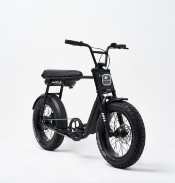 Phat Four FLX fat-bike mat-zwart zij vooraanzicht