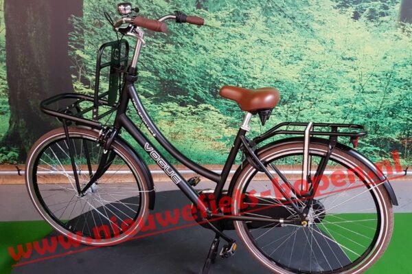 vogue transporter plus dames transportfiets mat zwart 4